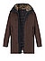 Daunenparka Kasa, Baumwolle Echtfellkragen, braun - braun