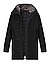 Daunenparka Kasa, Baumwolle Echtfellkragen, schwarz - schwarz