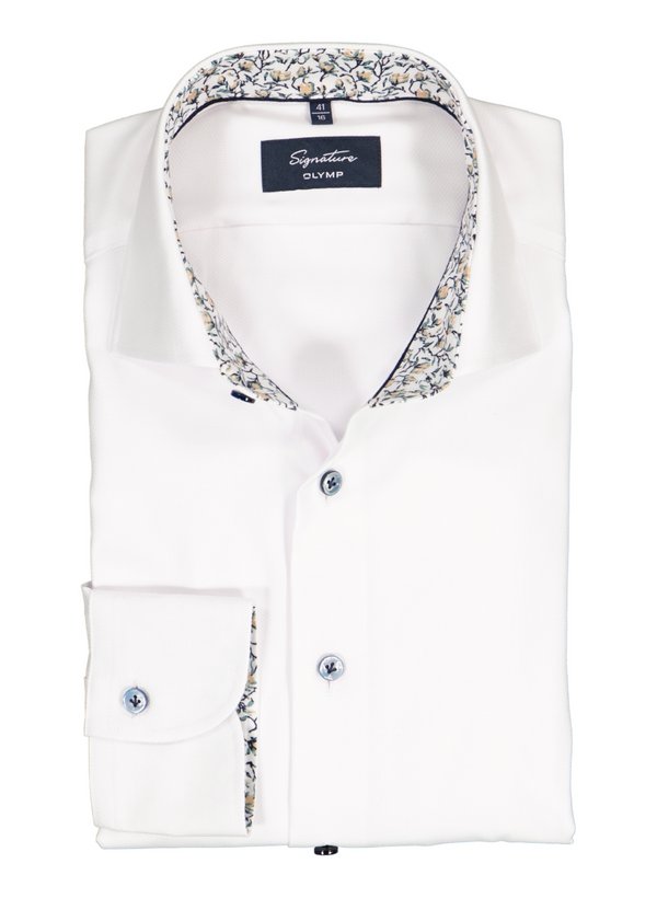 Hemd, Tailored, Baumwolle, Kent, weiß