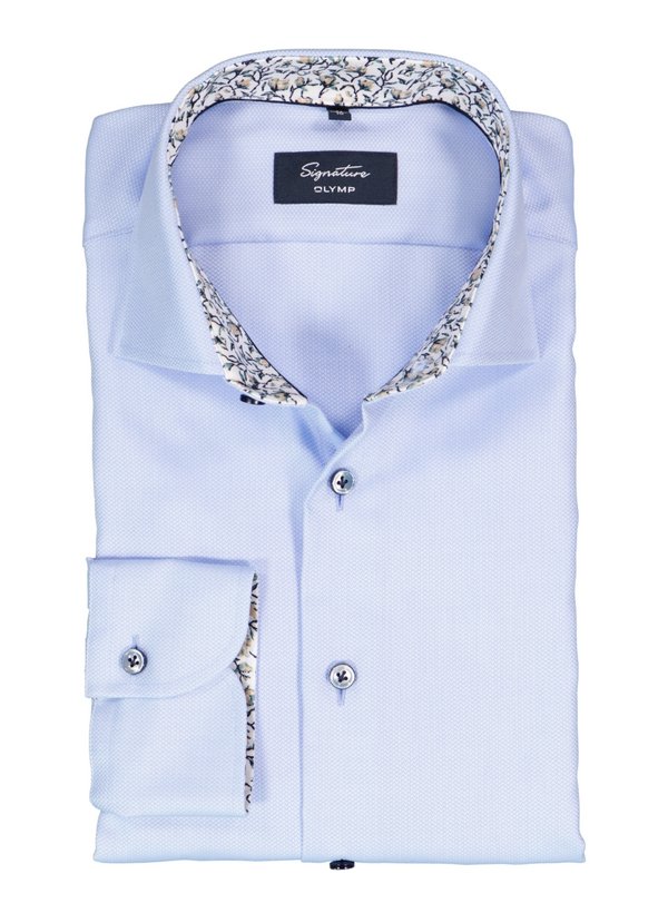 Hemd, Tailored, Baumwolle, Kent, bleu