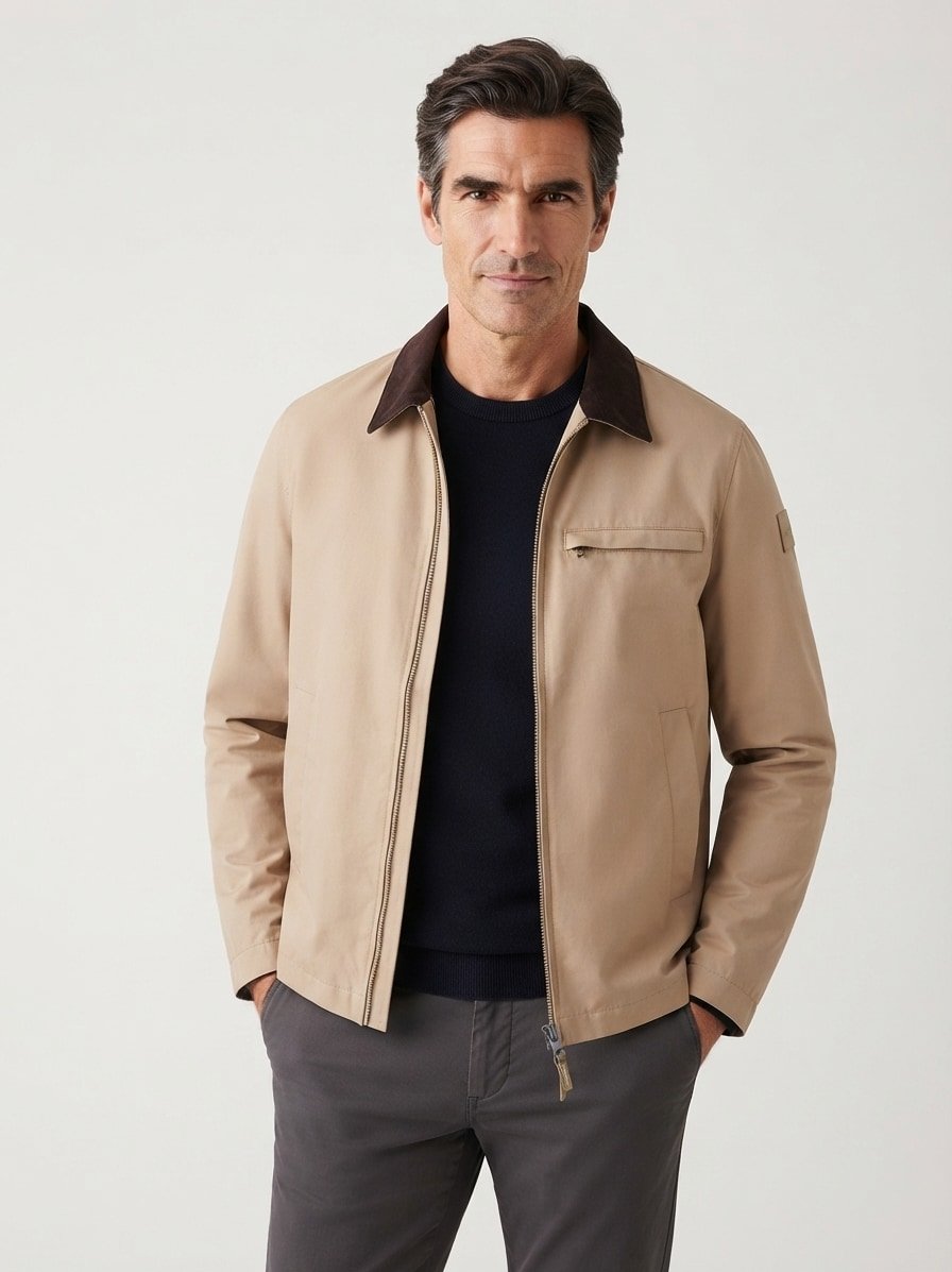 Jacke Matok, Baumwolle-Mikrofaser wattiert, beige