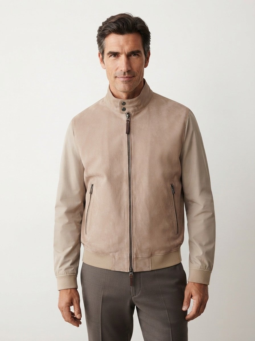 Blouson Clunie, Mikrofaser wattiert, hellbraun