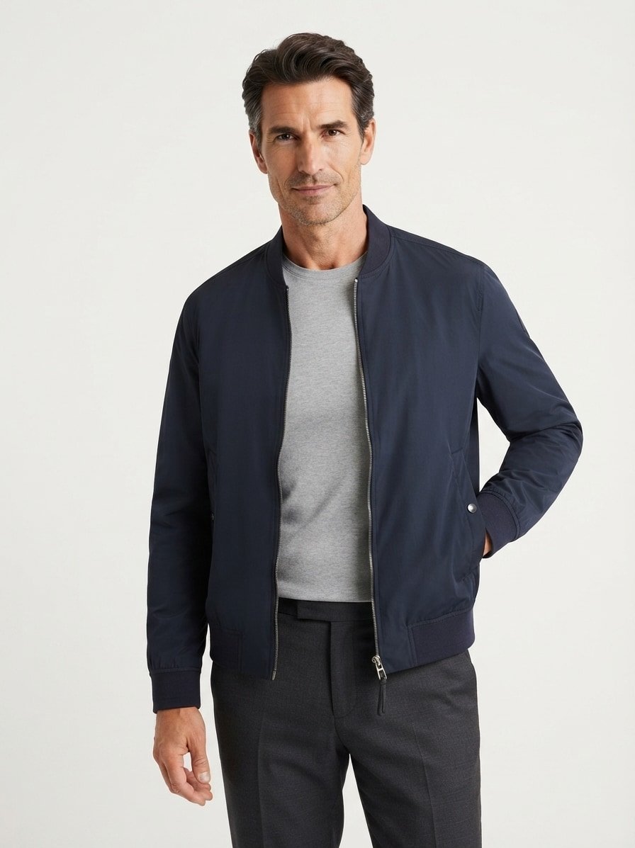Blouson Arik, Mikrofaser wassserabweisend, dunkelblau