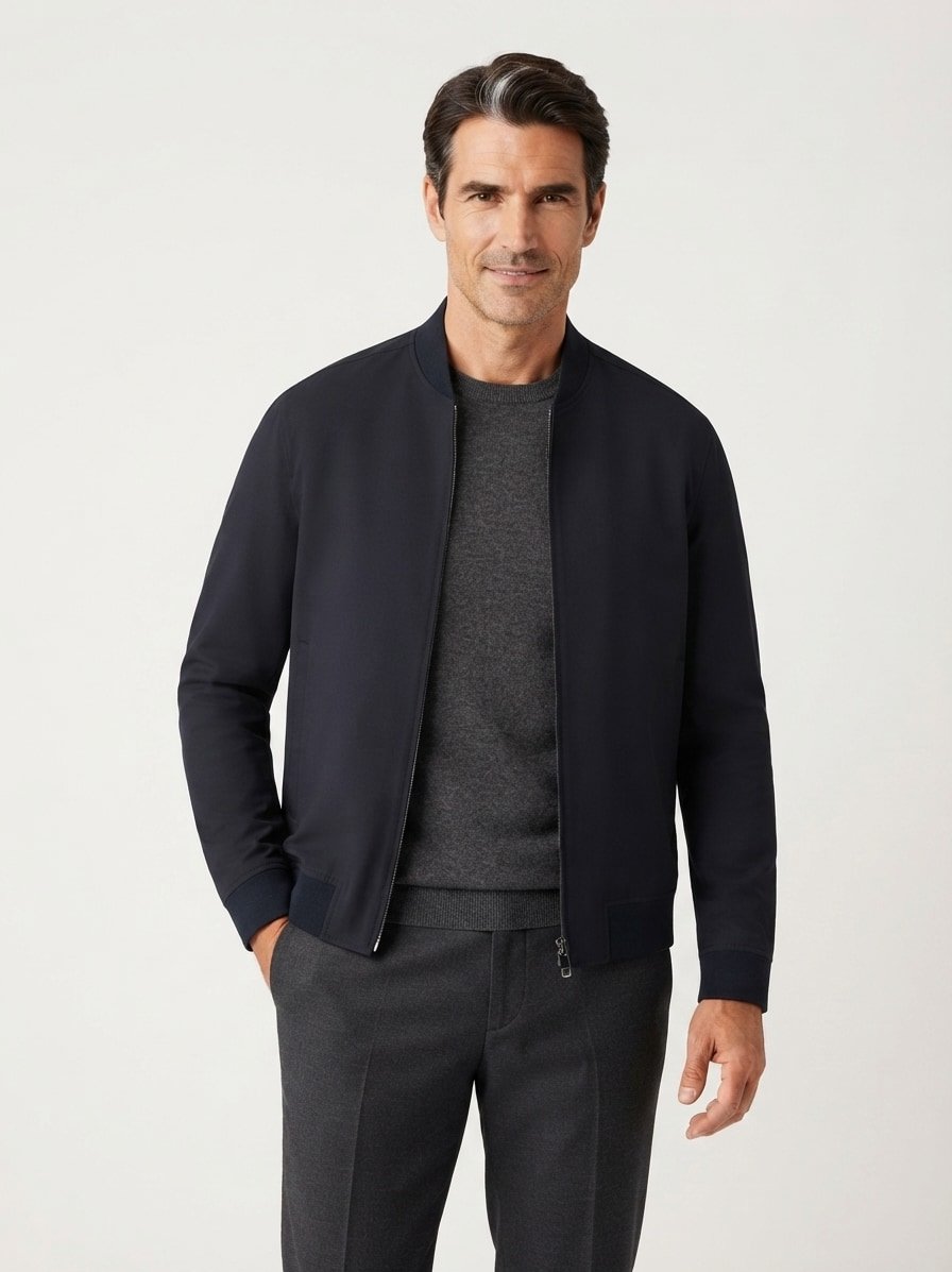 Blouson Indro, Wolle, dunkelblau