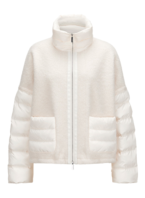 Jacke MSMomo, Material-Mix, weiß