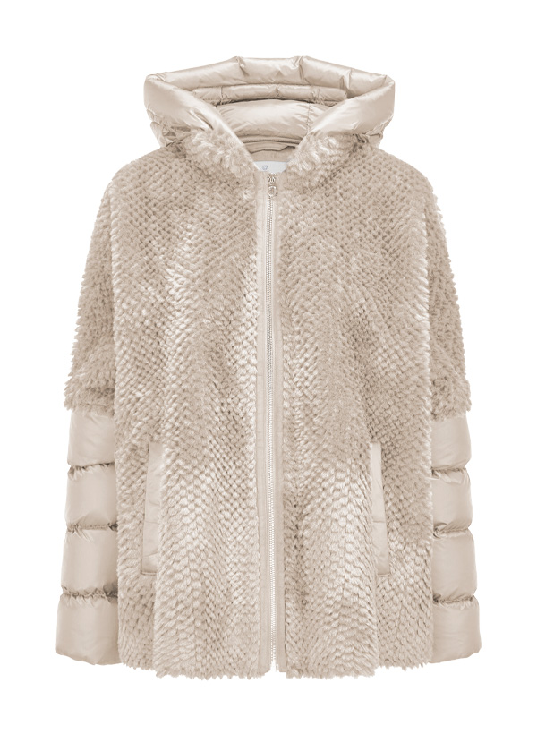 Jacke MSWega, Doubleface Kunstpelz, creme