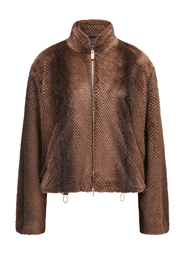 Jacke MSAllegra, Kunstpelz, mittelbraun