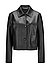 Lederjacke MSCanna, Lammnappa, schwarz - schwarz