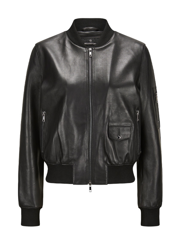 Lederjacke MSLia, Lammnappa, schwarz