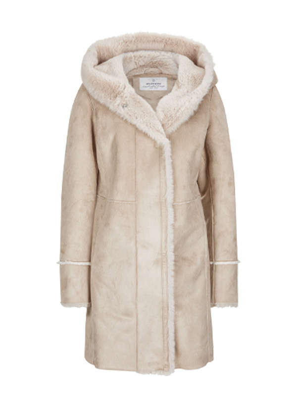 Mantel MSOfelia, Lammfell-Optik, hellbeige