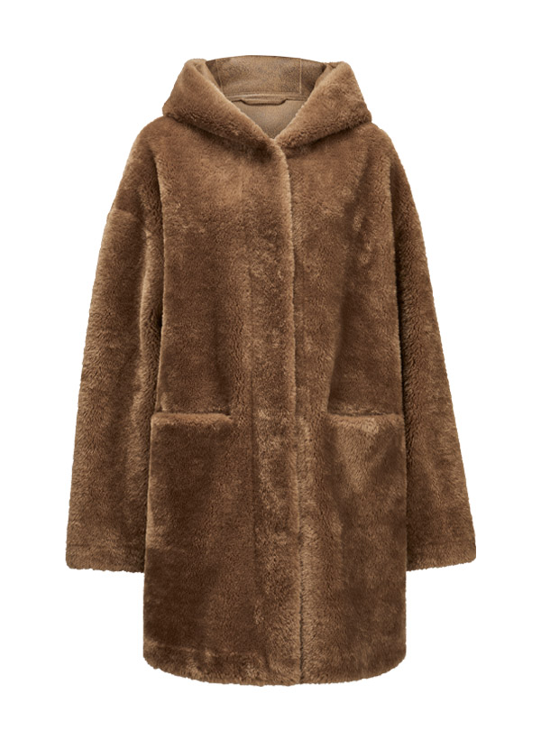 Wendmantel MSUma, Fake Fur, cognac