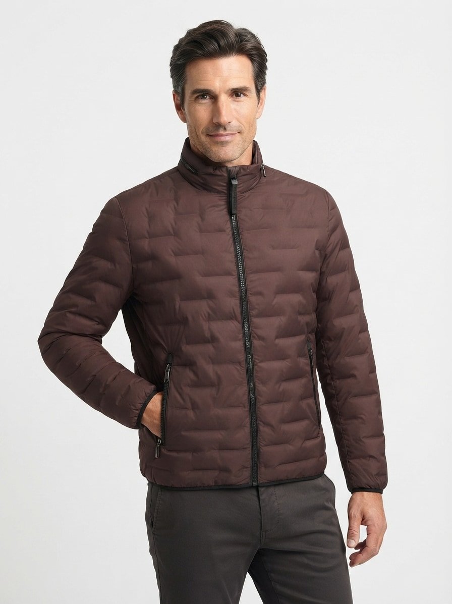 Steppjacke MSSalvio, Mikrofaser, rotbraun