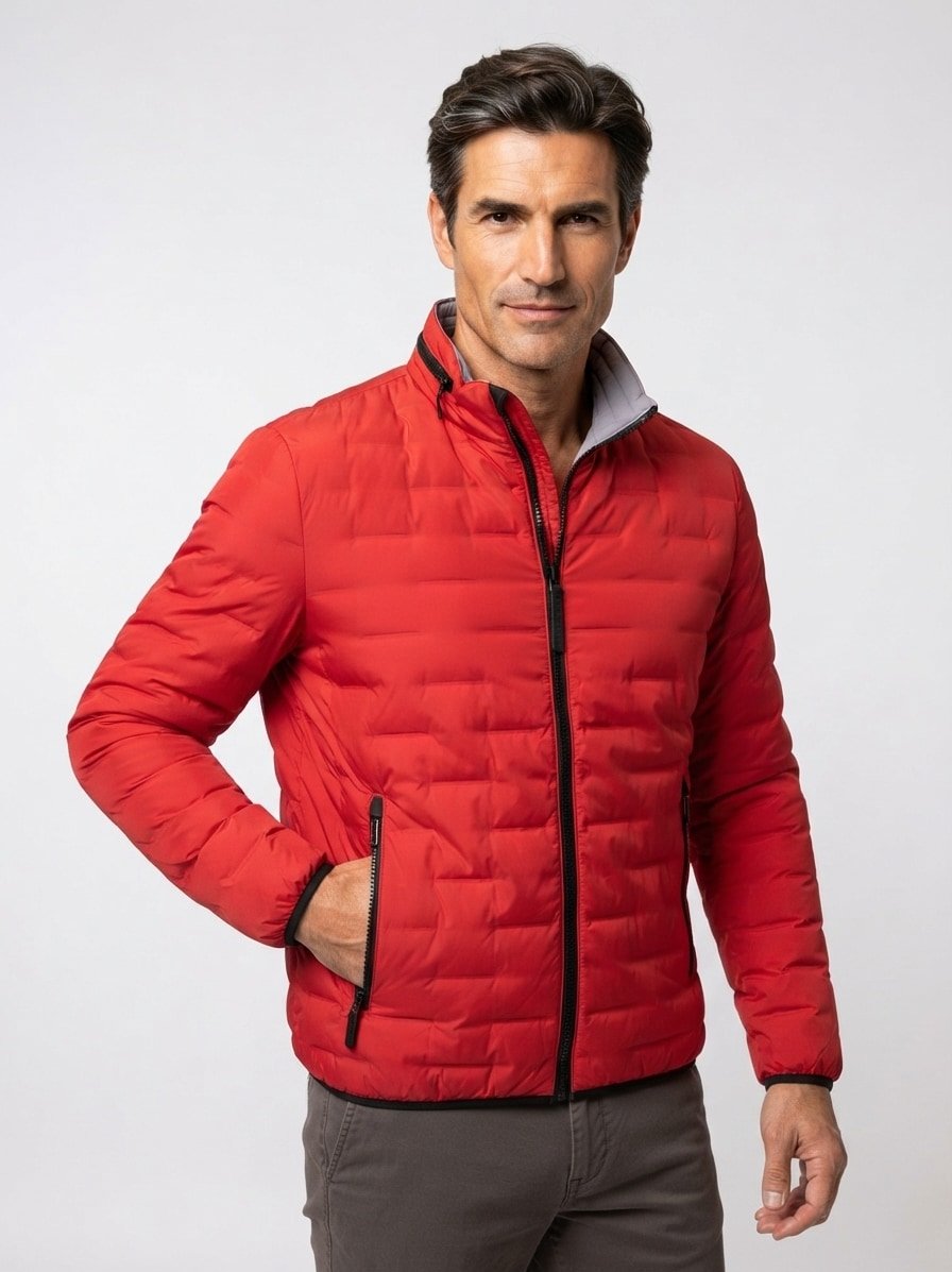Steppjacke MSSalvio, Mikrofaser, rot