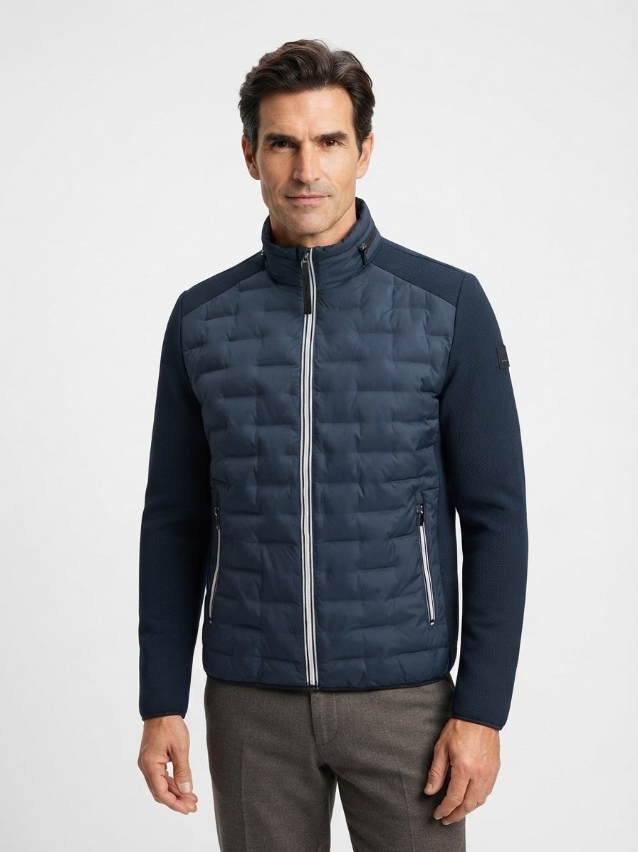 Hybridjacke MSNerano, Mikrofaser, nachtblau