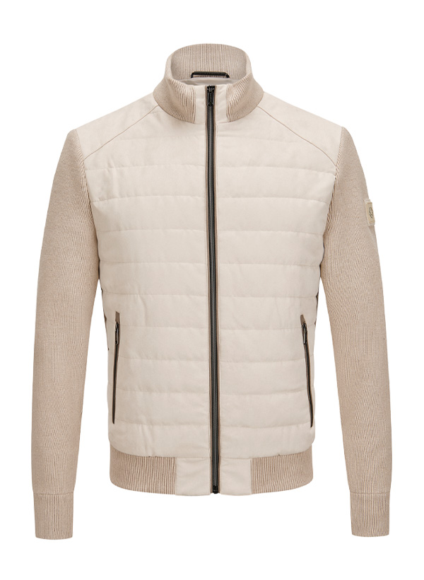 Steppjacke MSStanley, Mikrovelours Strick, sand