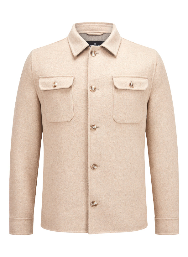 Overshirt MSPrescot, Doubleface-Wolle, sand
