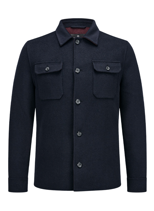 Overshirt MSPrescot, Doubleface-Wolle, nachtblau