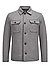 Overshirt MSPrescot, Doubleface-Wolle, grau meliert - grau