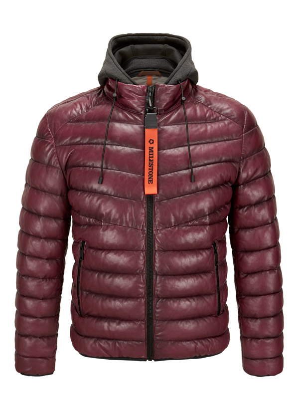 MILESTONE Herren Lederjacke rot