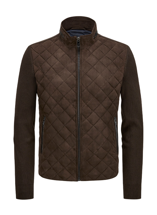 Hybrid Jacke MSPaxton, Ziegenvelours, dunkelbraun