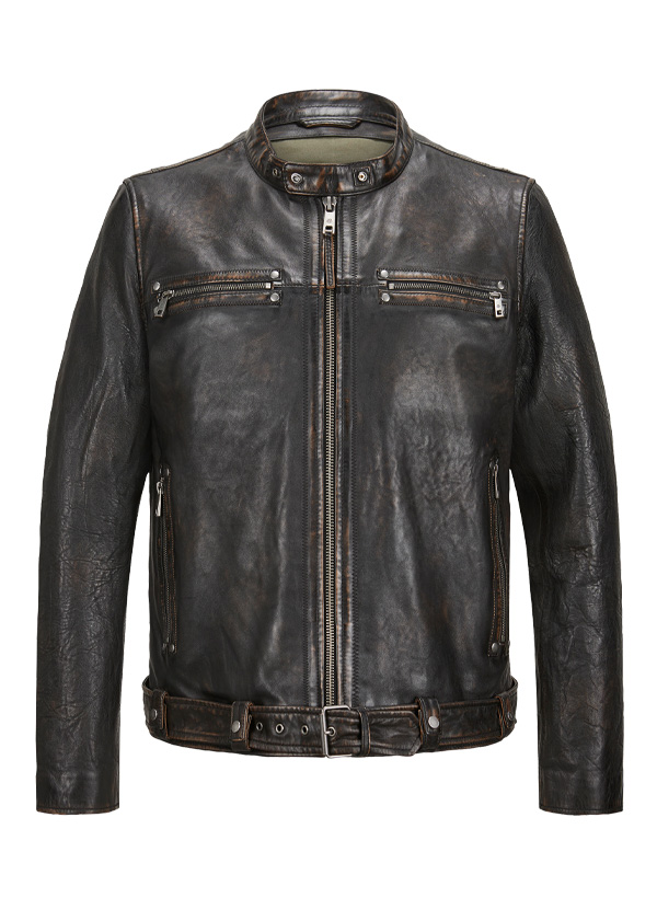 Lederjacke MSAramis, Lammnappa, schwarz