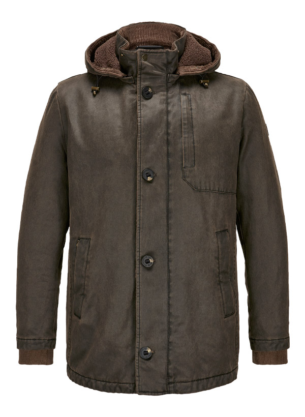 Jacke MSBen, Baumwolle beschichtet, dunkelbraun
