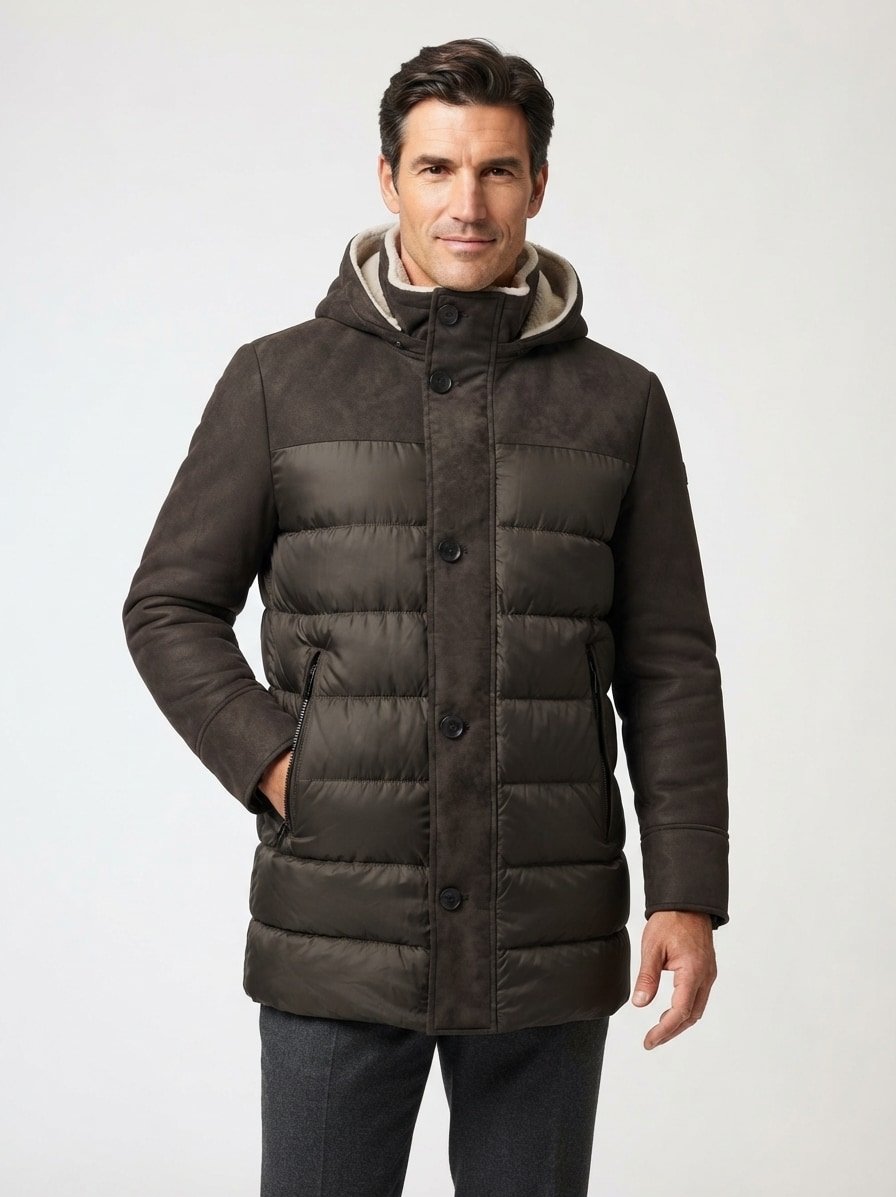 Steppparka MSMyatt, Mikrofaser, dunkeloliv