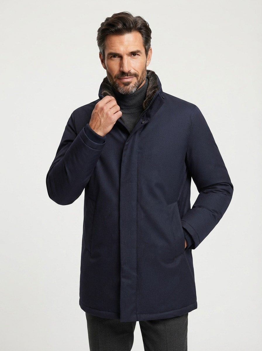 Funktionsjacke MSLondon, Mikrofaser wasserresistent, nachtblau