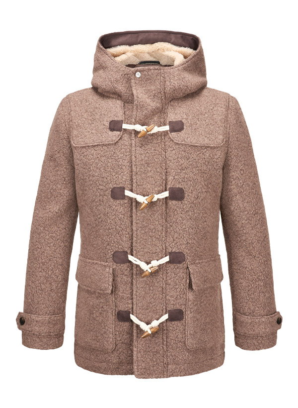 Dufflecoat MSFelino, Wolle, taupe meliert