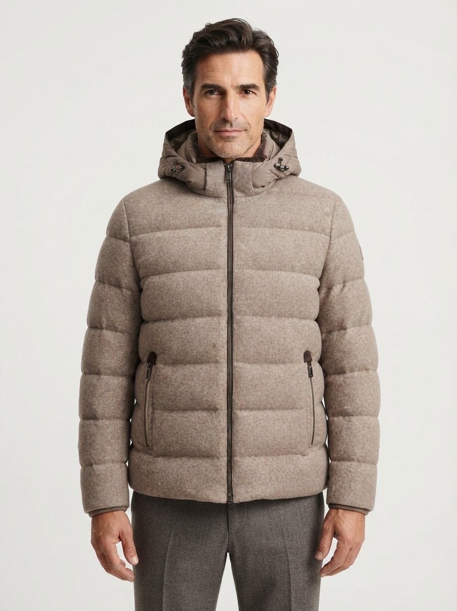 Steppjacke MSMason, Wollmelange, sand