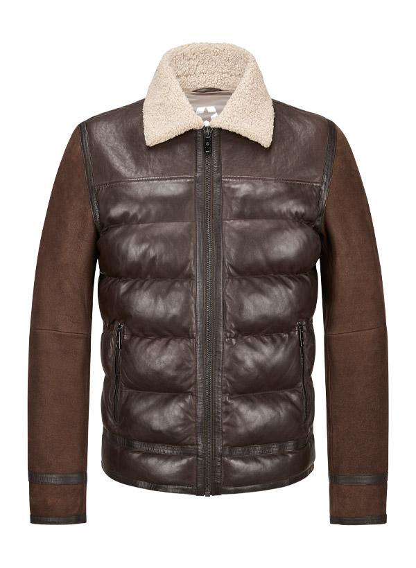 Lederjacke MSRemis, Lammleder, dunkelbraun