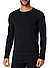Longsleeve, Baumwoll-Stretch, schwarz - schwarz