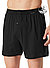 Boxershorts, Baumwolle, schwarz - schwarz