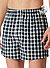 Boxershorts, Baumwolle, dunkelblau-weiß kariert - schwarz-multicolour
