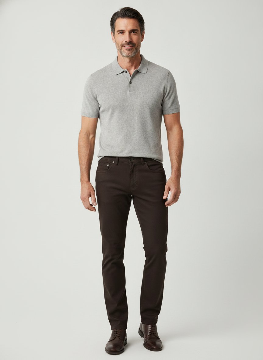 Hose Bill, Modern Fit, Baumwoll-Stretch, dunkelbraun