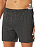 Boxershorts, Baumwolle, schwarz-weiß gemustert - schwarz-blau-grau