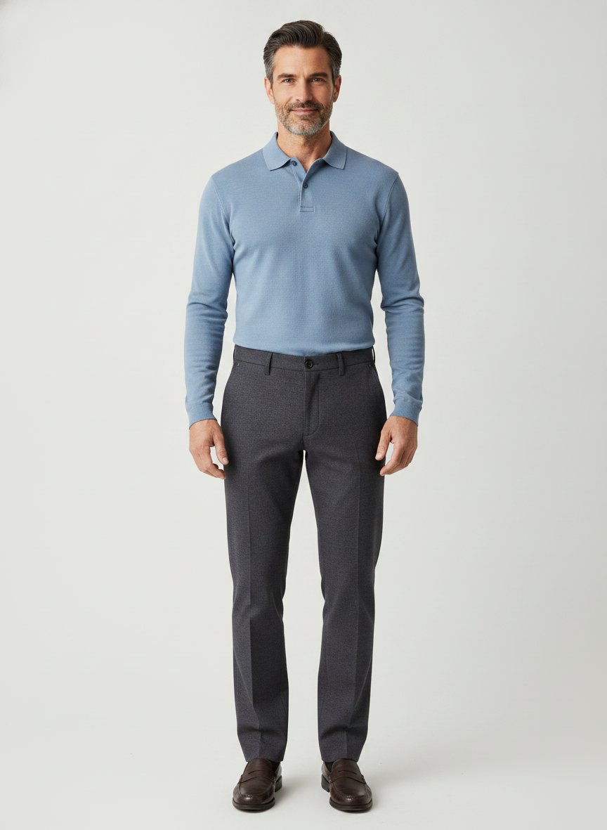Hose Bono, Modern Fit, Baumwolle, anthrazit meliert