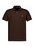 Polo-Shirt, Custom Slim Fit, Baumwoll-Piqué, braun - braun