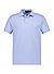 Polo-Shirt, Custom Slim Fit, Baumwoll-Piqué, blau - blau-hellrosa