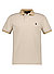Polo-Shirt, Custom Slim Fit, Baumwoll-Piqué, khaki-weiß gestreift - khaki-weiß