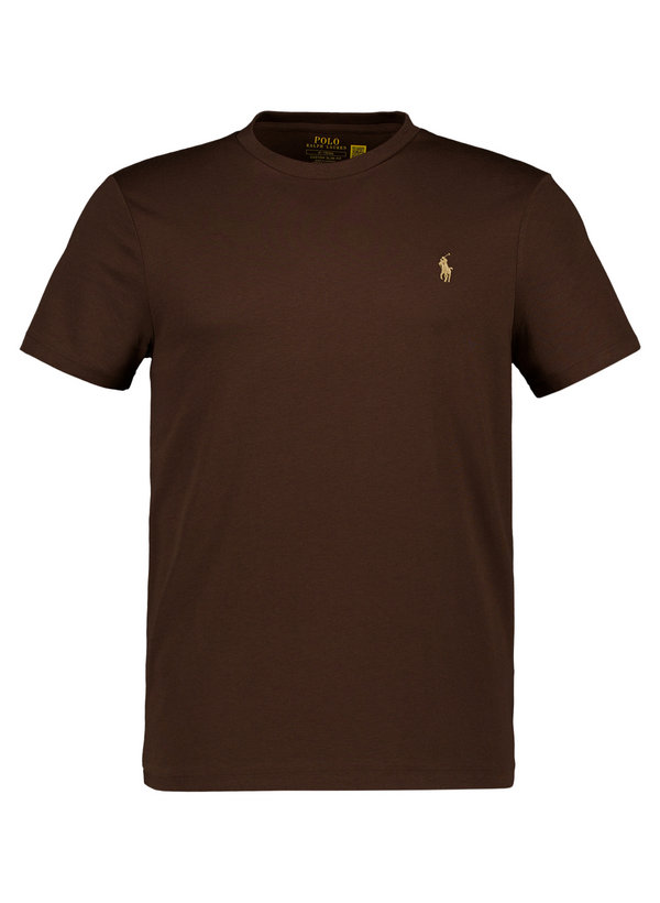 T-Shirt, Custom Slim Fit, Baumwolle, dunkelbraun
