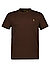 T-Shirt, Custom Slim Fit, Baumwolle, dunkelbraun - dunkelbraun