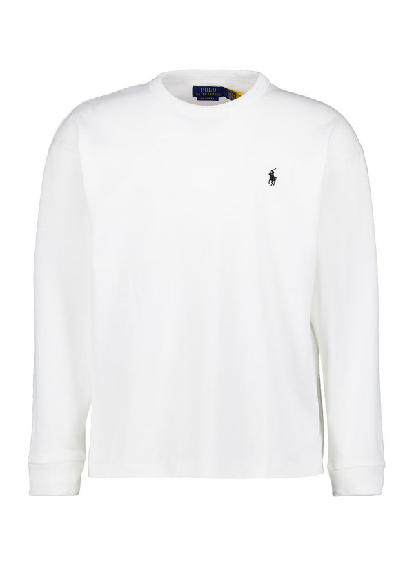 Longsleeve, Relaxed Fit, Baumwolle, weiß