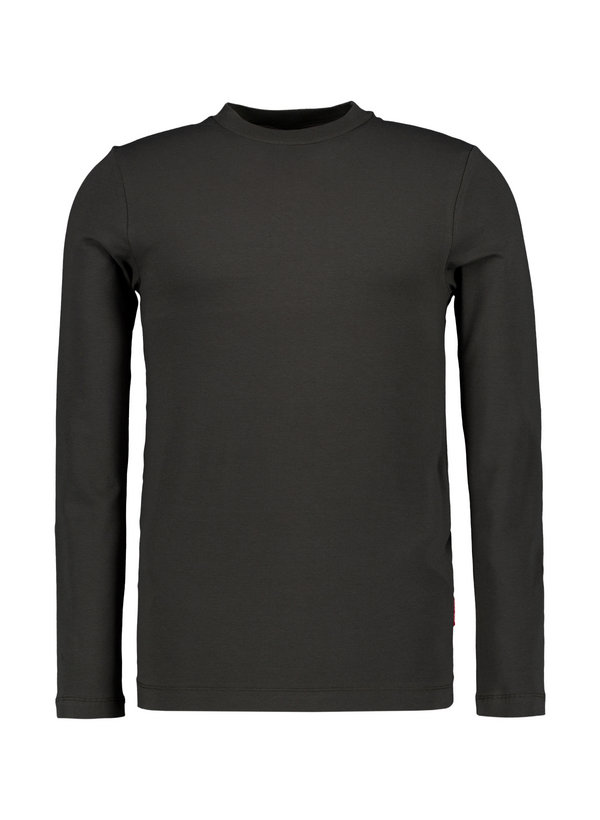 Longsleeve Cedric, Baumwoll-Stretch, dunkelgrün