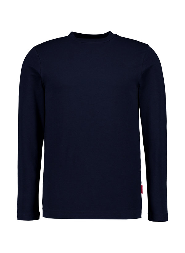 Longsleeve Cedric, Baumwoll-Stretch, dunkelblau