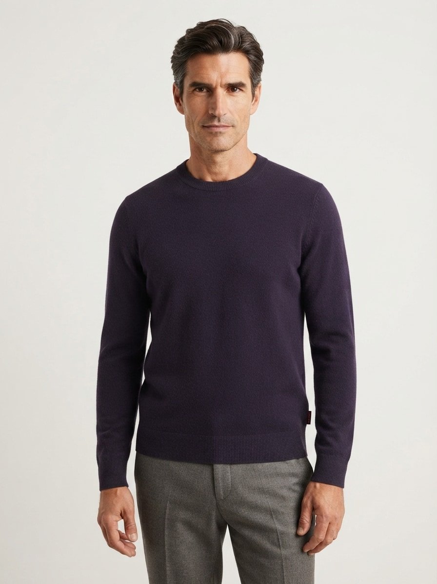 Pullover Laurelor, Wolle, dunkelblau meliert