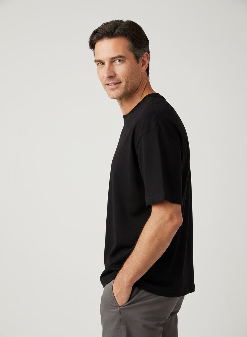 T-Shirt, Baumwolle, schwarz