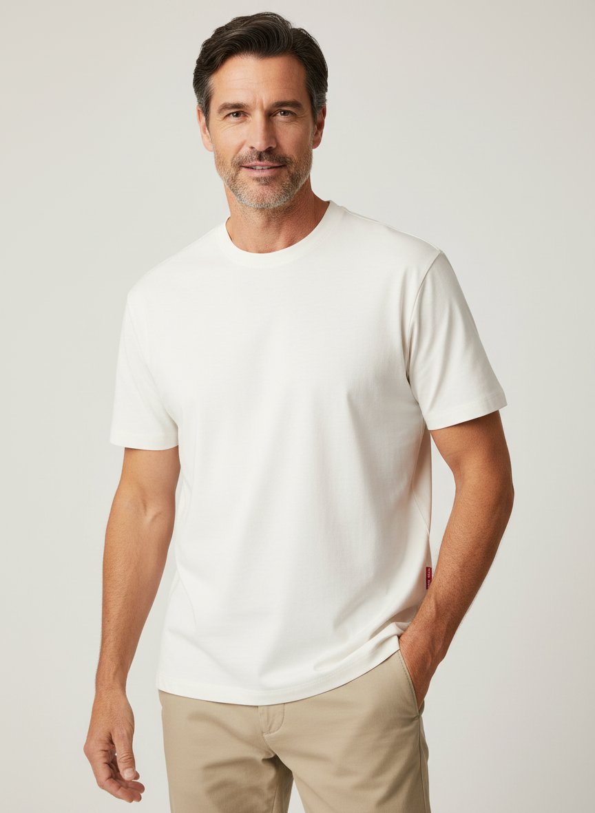 T-Shirt, Baumwolle, ecru
