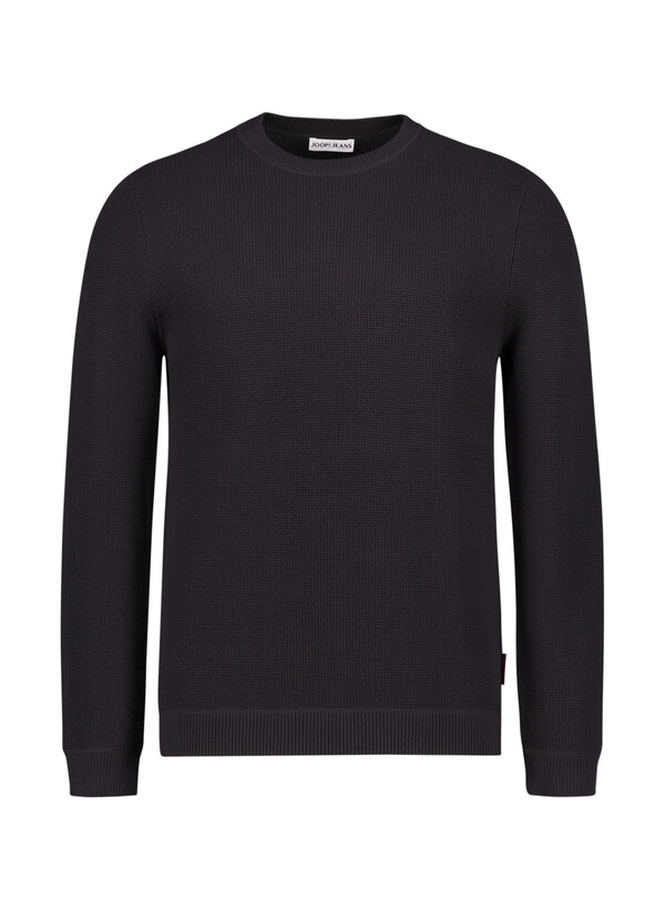 Pullover Peosius, Baumwolle, schwarz strukturiert
