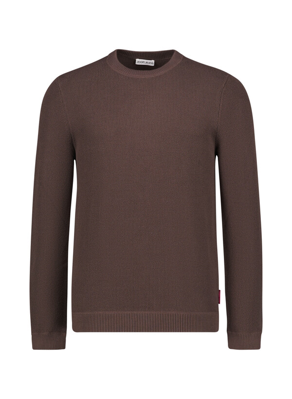 Pullover Peosius, Baumwolle, dunkelbraun strukturiert